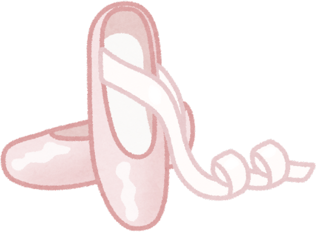 Watercolor Illustration of a Pink Pointe Shoe